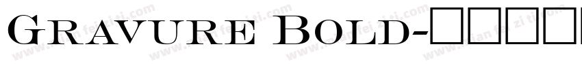 Gravure Bold字体转换